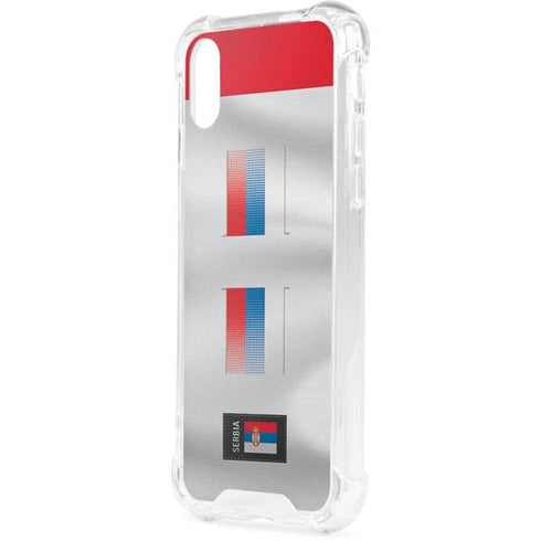 Serbia Soccer Flag iPhone XS Clear Case